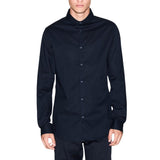 Armani Exchange Blue Cotton Dress Shirt