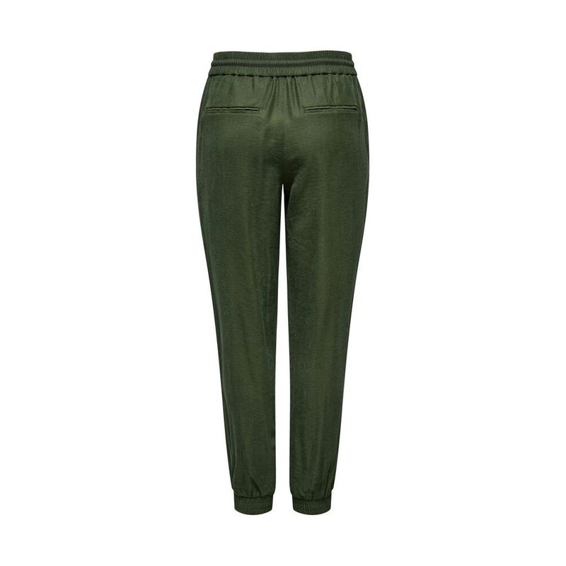 Only KELDA-EMERY MW Pull-Up Green Viscose Casual Pants