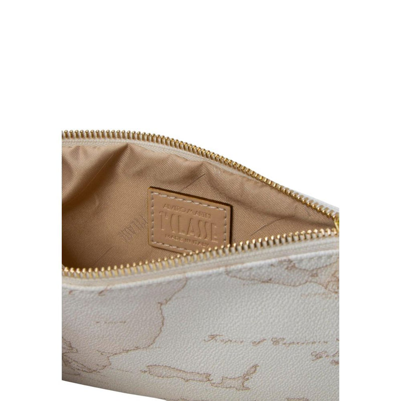 Alviero Martini Prima Classe White Cotton Clutch Bag - Timeless Elegance