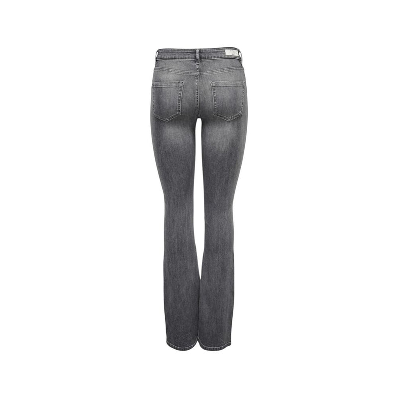 Only Gray Cotton Skinny Jeans - ONLBLUSH LIFE MID FLARED
