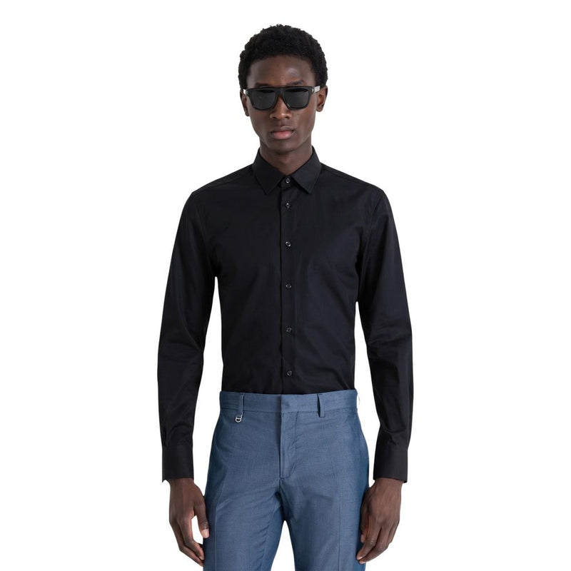 Antony Morato NAPOLI Black Cotton Dress Shirt for Men