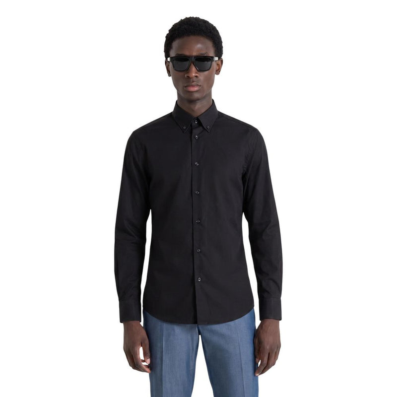 Antony Morato NAPOLI Black Cotton Dress Shirt for Men