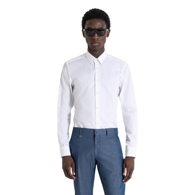 Antony Morato NAPOLI White Cotton Dress Shirt for Men