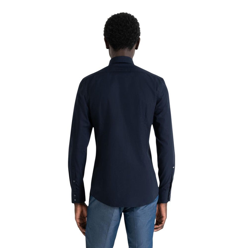 Antony Morato NAPOLI Blue Cotton Dress Shirt for Men