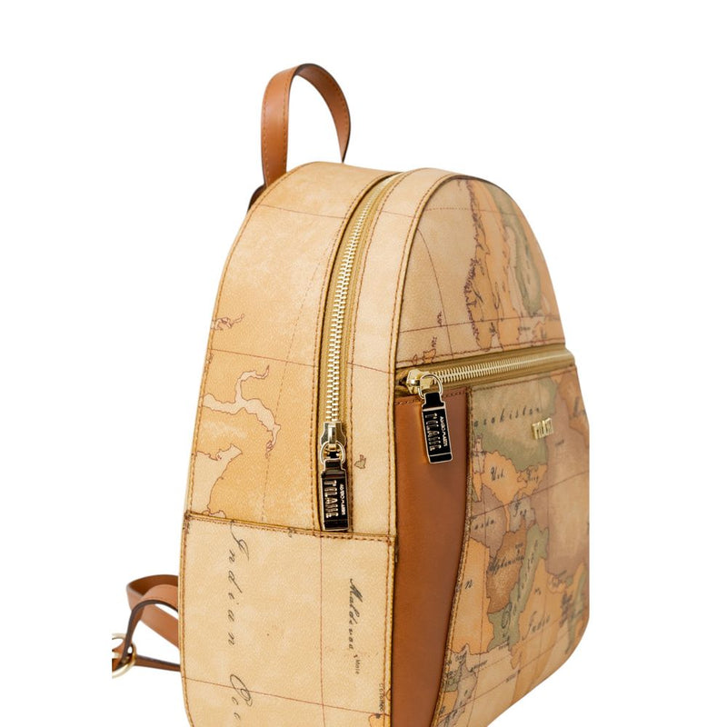 Alviero Martini Prima Classe Beige Cotton Backpack C E033 6000