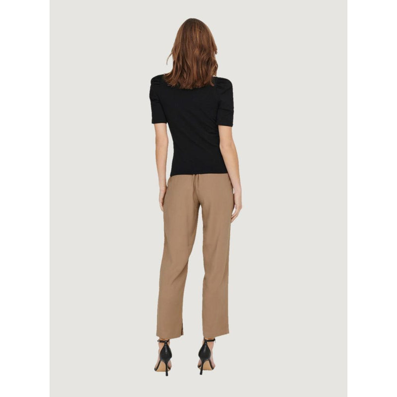 Only ONLLIVE LOVE 2/4 Puff Top Black Cotton T-Shirt