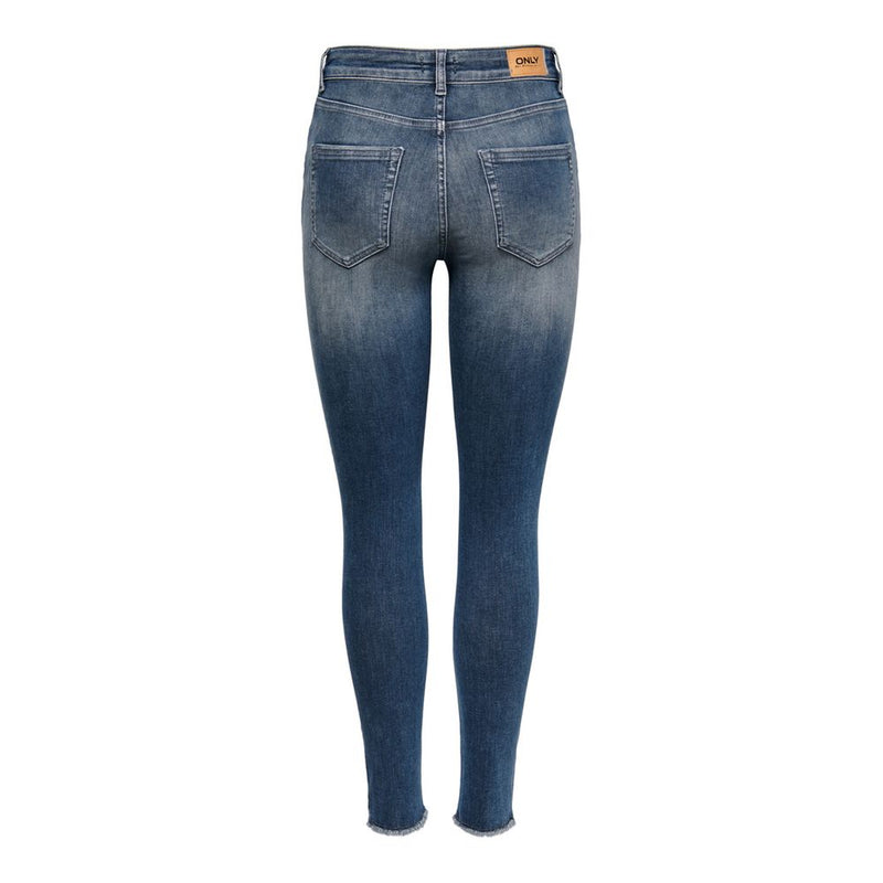 Only Blue Cotton Skinny Jeans - ONLBLUSH MID SK ANK RW REA422