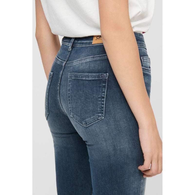 Only Blue Cotton Skinny Jeans - ONLBLUSH MID SK ANK RW REA422