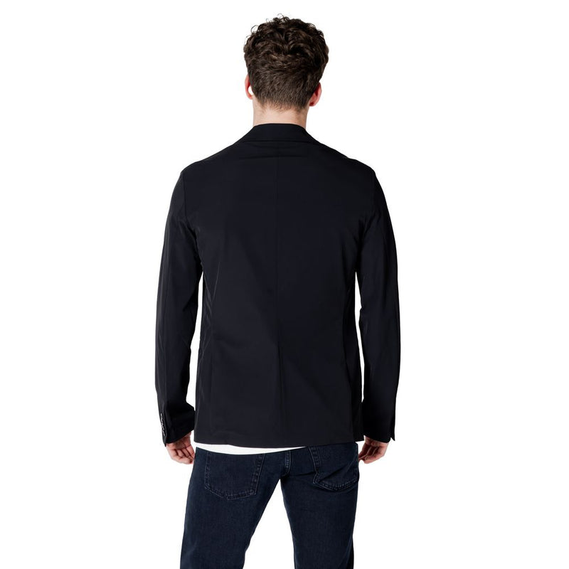 Armani Exchange Black Cotton Blazer for Men - Model 8NZG49 ZNYZZ