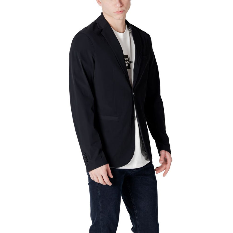 Armani Exchange Black Cotton Blazer for Men - Model 8NZG49 ZNYZZ