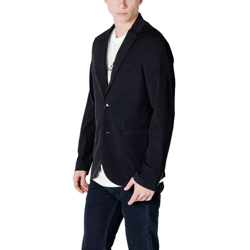 Armani Exchange Black Cotton Blazer for Men - Model 8NZG49 ZNYZZ