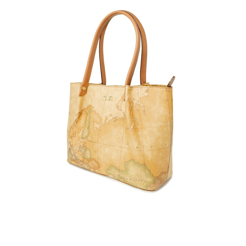 Alviero Martini Prima Classe Beige Leather Handbag - C E041 6000
