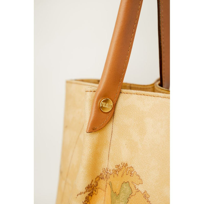 Alviero Martini Prima Classe Beige Leather Handbag - C E041 6000