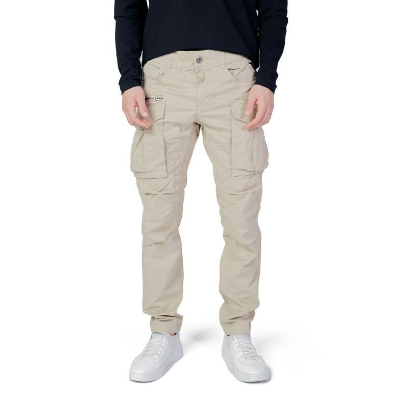 Replay JOE Beige Cotton Cargo Pants for Men
