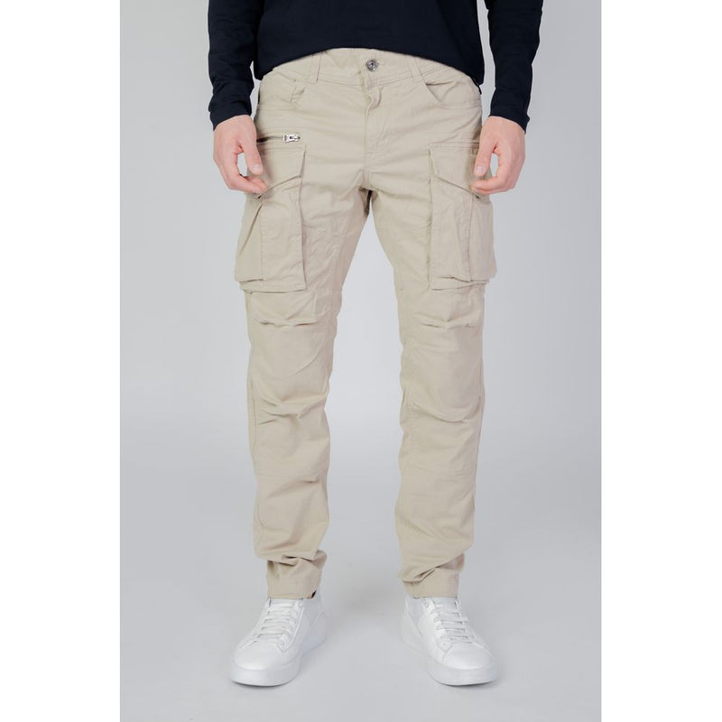 Replay JOE Beige Cotton Cargo Pants for Men