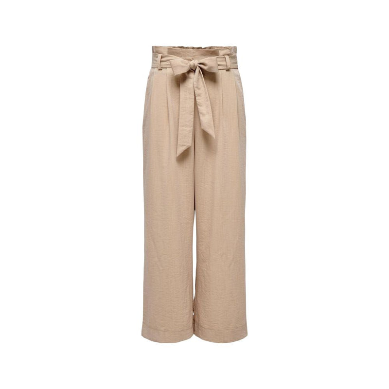 Only Onlmarsa Solid Paperbag Wvn Noos Beige Casual Pants