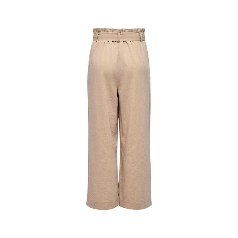 Only Onlmarsa Solid Paperbag Wvn Noos Beige Casual Pants