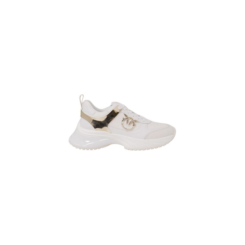PINKO ARIEL 02 TUMBLED White Leather Sneakers for Women