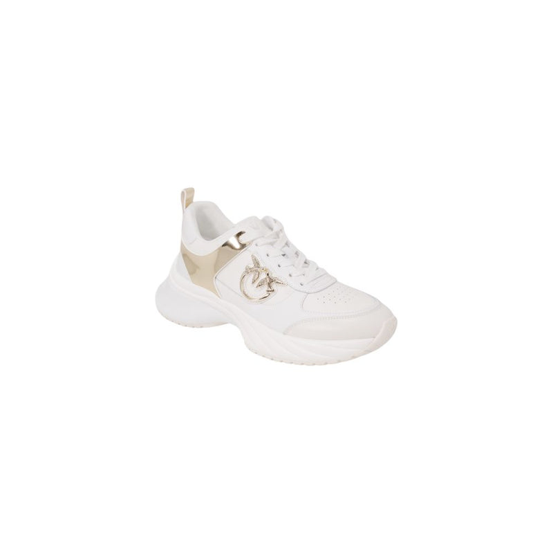 PINKO ARIEL 02 TUMBLED White Leather Sneakers for Women