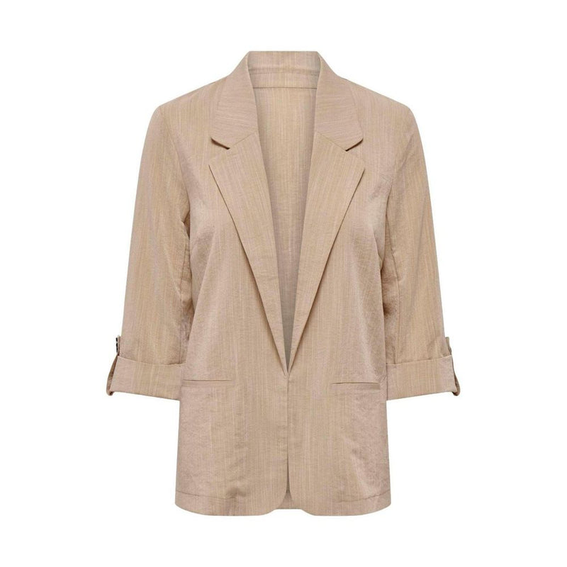 Only Beige Viscose Blazer for Women