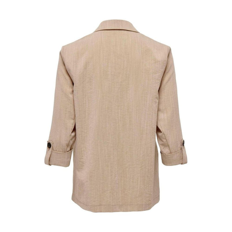 Only Beige Viscose Blazer for Women