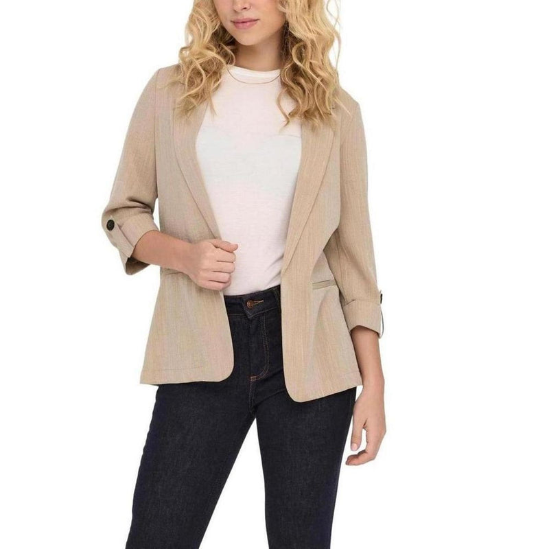 Only Beige Viscose Blazer for Women
