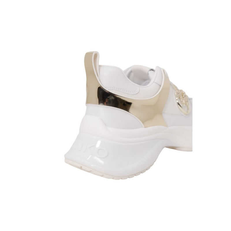 PINKO ARIEL 02 TUMBLED White Leather Sneakers for Women