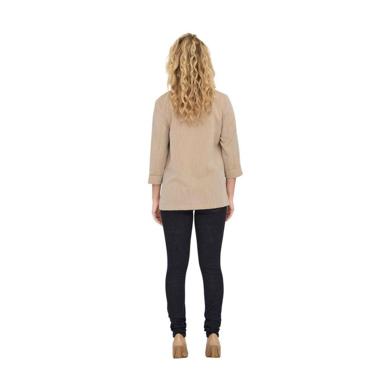 Only Beige Viscose Blazer for Women