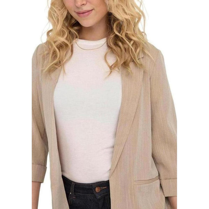 Only Beige Viscose Blazer for Women