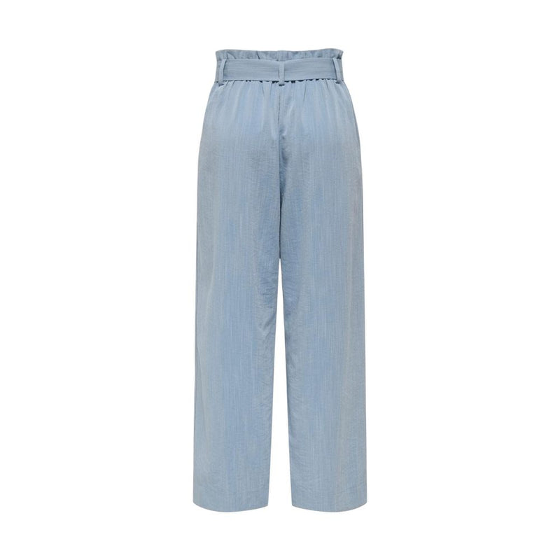 Only Onlmarsa Blue Viscose Casual Pants for Women