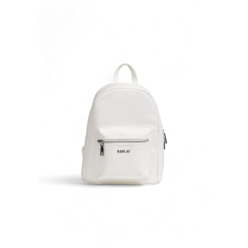 Replay White Polyethylene Backpack for Women