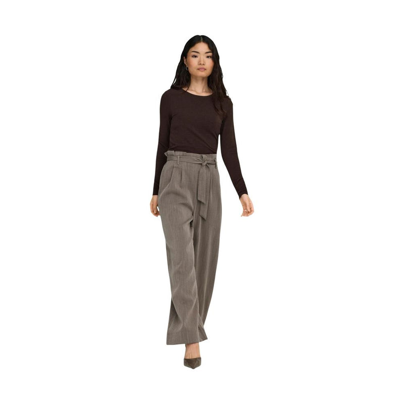 Only Onlmarsa Solid Paperbag Wvn Noos Beige Casual Pants