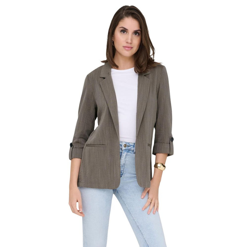 Only Onlmarsa Beige Viscose Blazer for Women