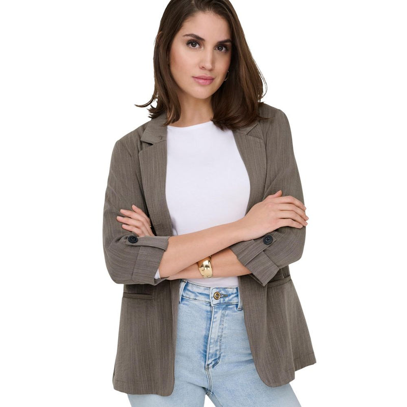 Only Onlmarsa Beige Viscose Blazer for Women