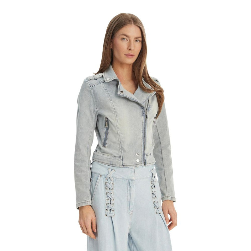 Morgan De Toi Light Blue Cotton Denim Jacket for Women