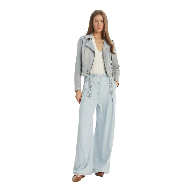 Morgan De Toi Light Blue Cotton Denim Jacket for Women