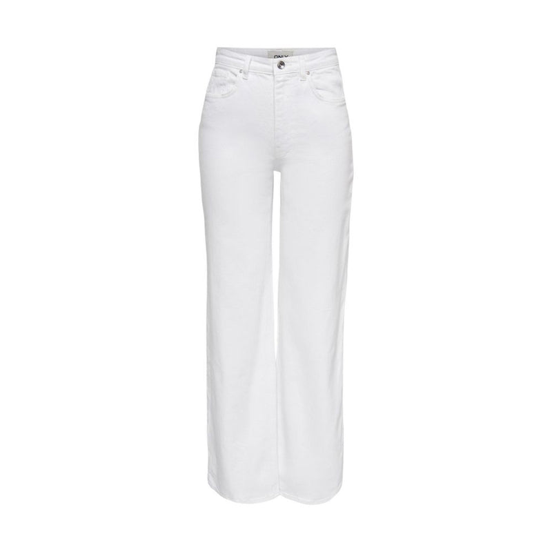 Only White Cotton Relaxed Fit Jeans for Women