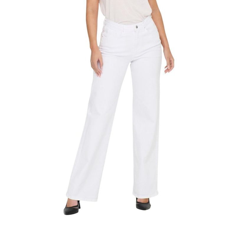 Only White Cotton Relaxed Fit Jeans for Women