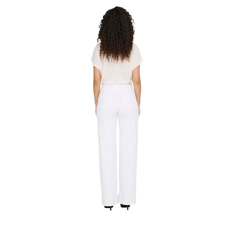Only White Cotton Relaxed Fit Jeans for Women