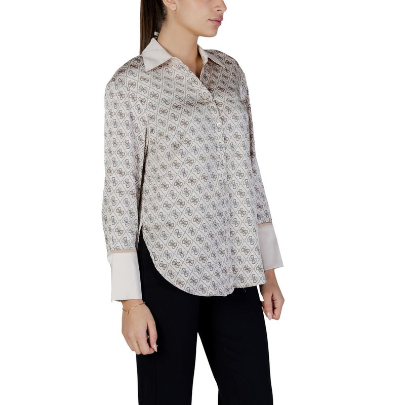 Guess Alexandra Beige Long-Sleeved Blouse for Women