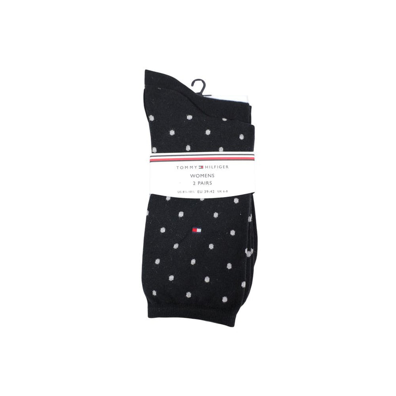 Chaussettes en Coton Noir et Blanc Tommy Hilfiger - Modèle SOCK DOT 2P