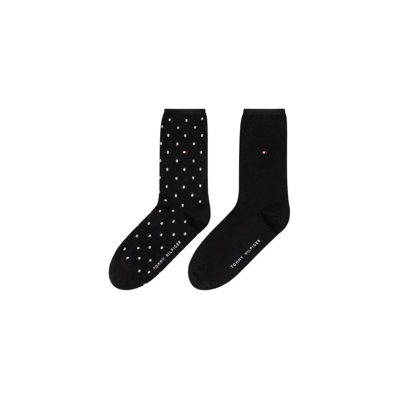 Chaussettes en Coton Noir et Blanc Tommy Hilfiger - Modèle SOCK DOT 2P