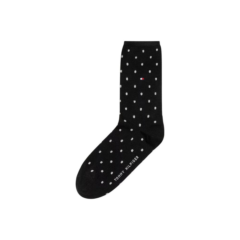 Chaussettes en Coton Noir et Blanc Tommy Hilfiger - Modèle SOCK DOT 2P