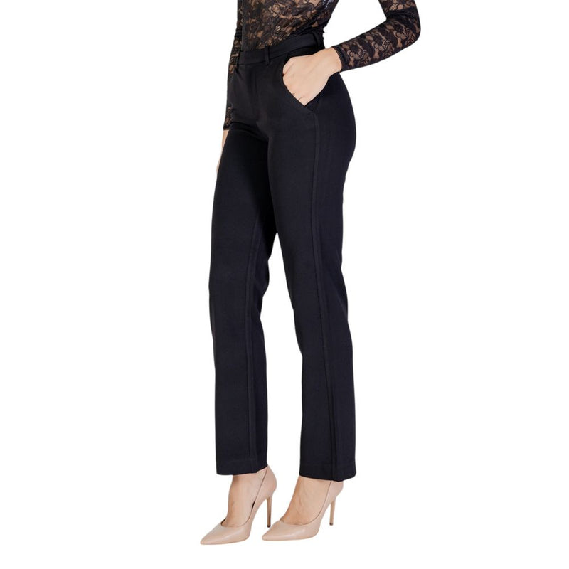 Only Black Recycled Polyester Flared Pants for Women
