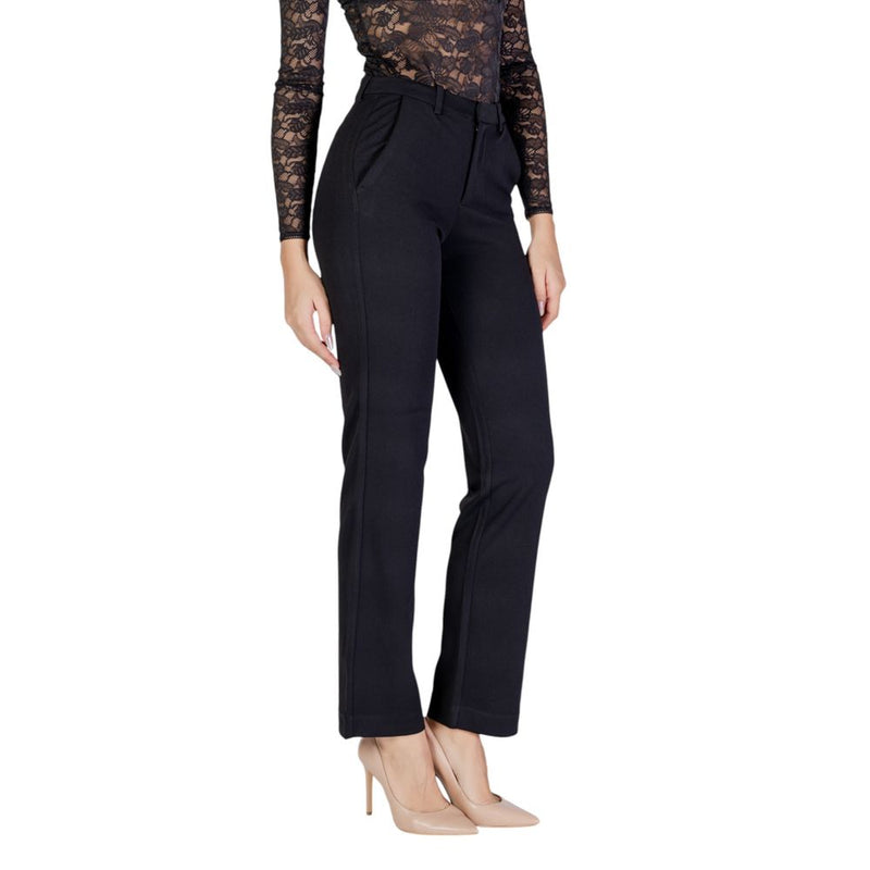 Only Black Recycled Polyester Flared Pants for Women