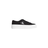 Calvin Klein Jeans Black And White Recycled Cotton Platform Sneakers