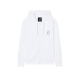 Armani Exchange White Cotton Hoodie