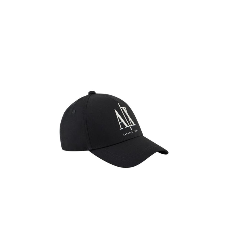 Armani Exchange Black Cotton Cap - Stylish Baseball Hat for Men