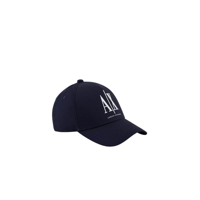 Armani Exchange Blue Cotton Cap - Stylish Baseball Hat for Men