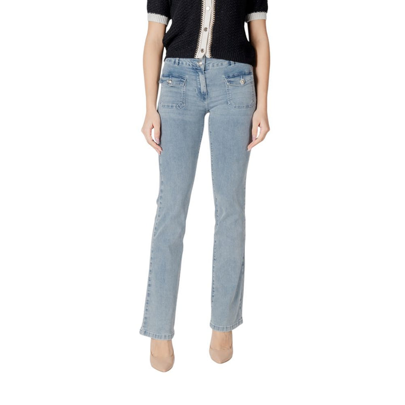 Morgan De Toi Blue Cotton Skinny Jeans for Women